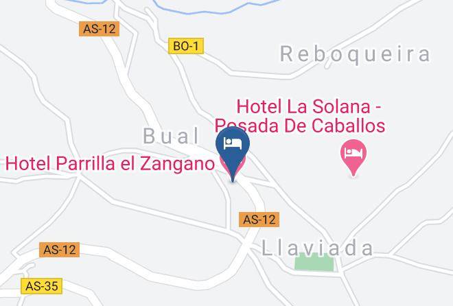 Asturias - Hotel Parrilla El Zangano Maps