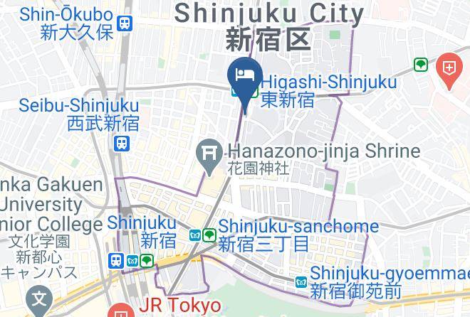 Shinjuku Ward - Hotel Pasela Living Maps