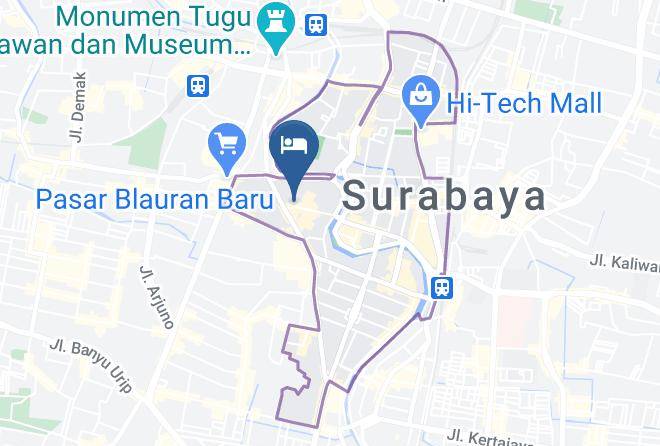 Kota Surabaya - Hotel Paviljoen Maps