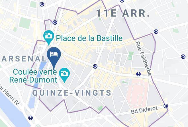 Paris - Hotel Pavillon Bastille Maps