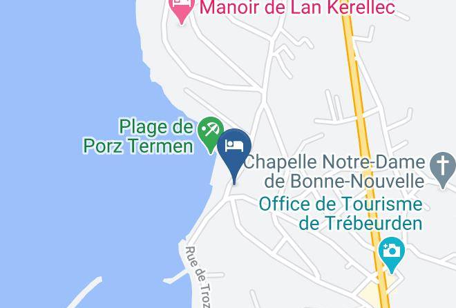 Cotes D Armor - Hotel Pavillon De La Plage Trebeurden Maps