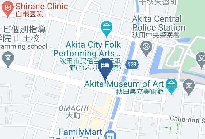 Akita City - Hotel Pearl City Akita Kanto Odori Maps