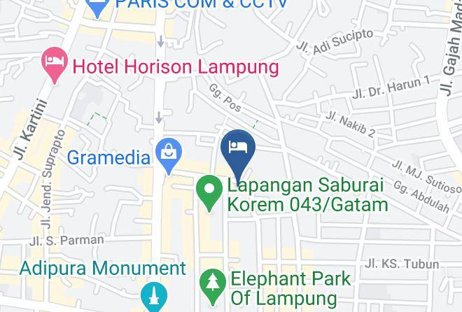 Bandar Lampung - Hotel Pelangi Maps