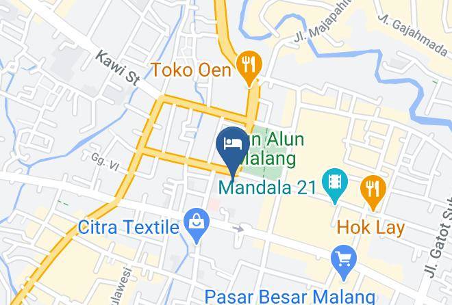 Kota Malang - Hotel Pelangi Malang Maps