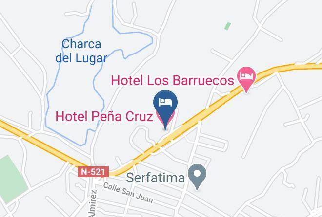 Caceres - Hotel Pena Cruz Maps