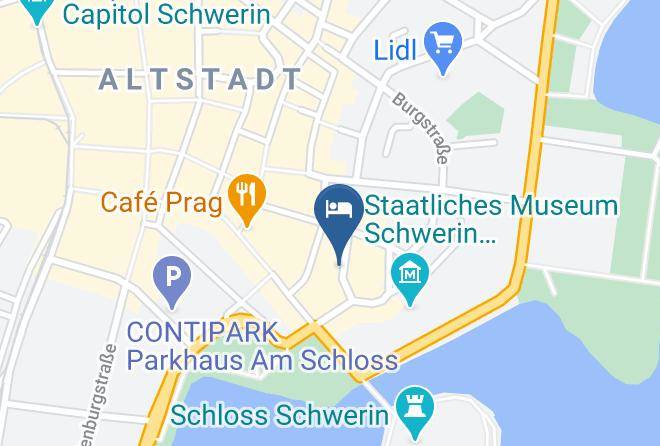 Schwerin - Hotel Pension Am Theater In Schwerin Maps