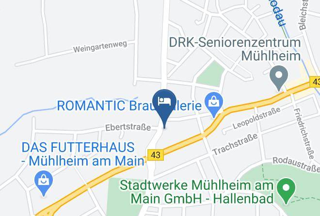 Offenbach - Hotel Pension Weller Muhlheim Maps