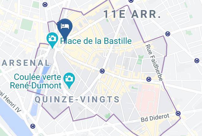 Paris - Hotel Petit Bastille Maps