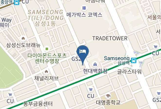 Gangnamgu - Hotel Peyto Samseong Maps