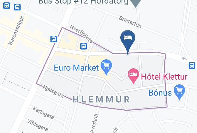 Hotel Phoenix Reykjavik Map