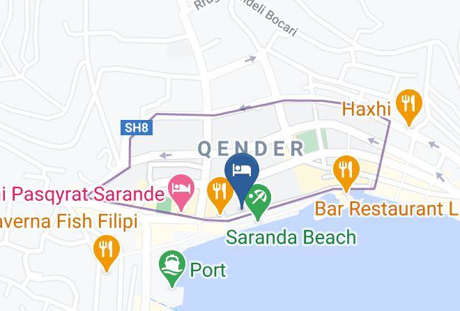 Saranda - Hotel Pini Maps
