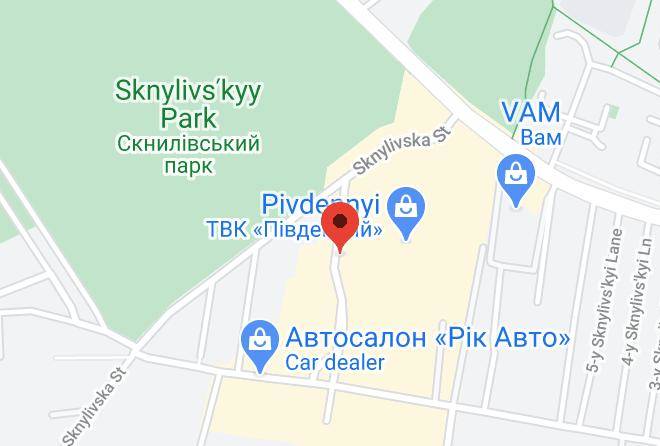 Hotel Pivdenniy Map