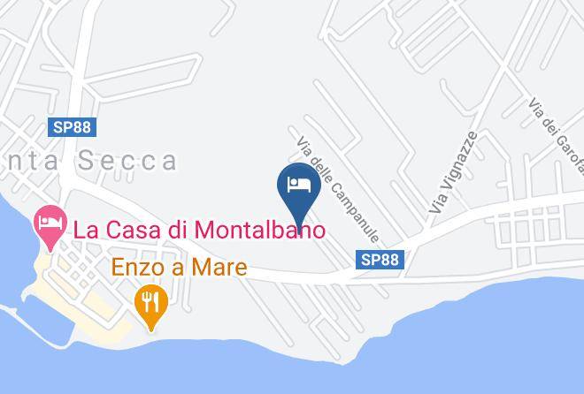 Ragusa - Hotel Pizzeria Kaucana Inn Maps