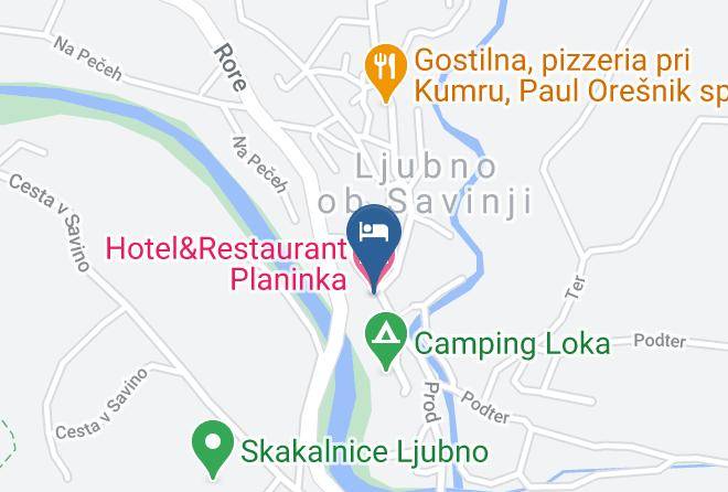 Ljubno Ob Savinji - Hotel Planinka Maps