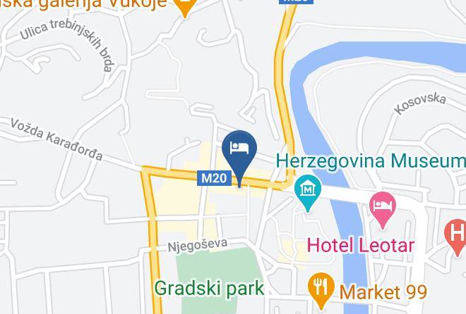 Trebinje - Hotel Platani Maps