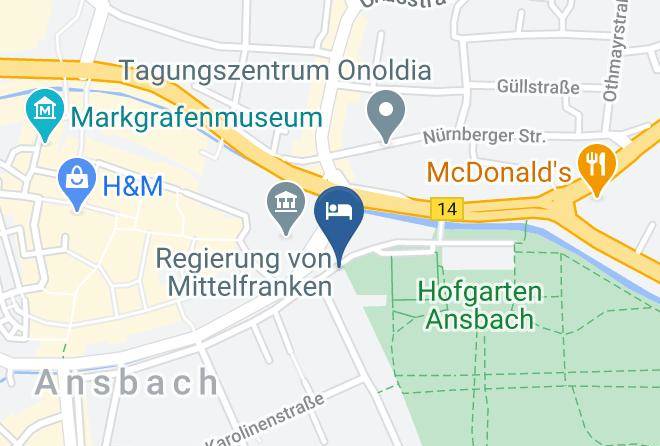 Ansbach - Hotel Platengarten Maps