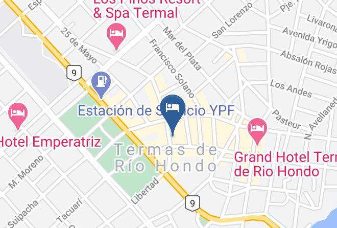 Rio Hondo - Hotel Platino Termas Maps