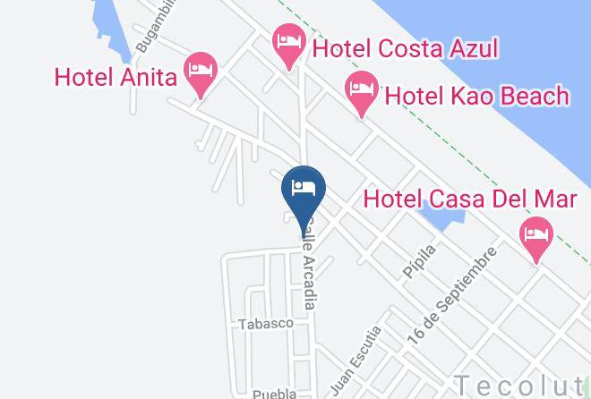 Tecolutla - Hotel Playa Azul Maps