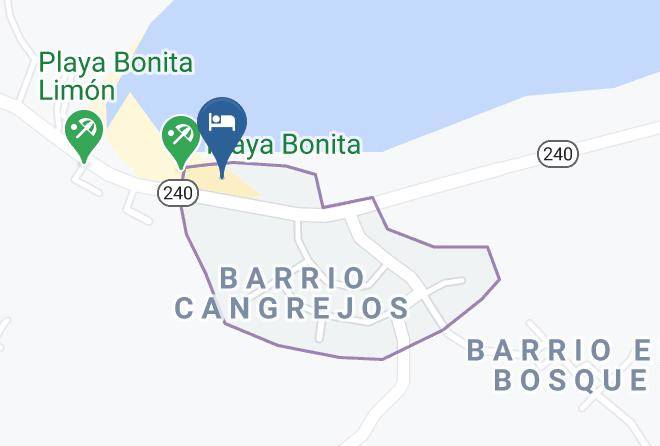 Hotel Playa Bonita Map - Limon