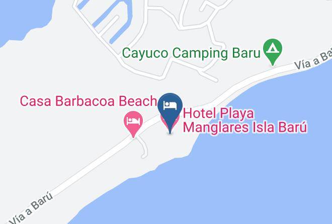 Cartagena De Indias - Hotel Playa Manglares Isla Baru Maps