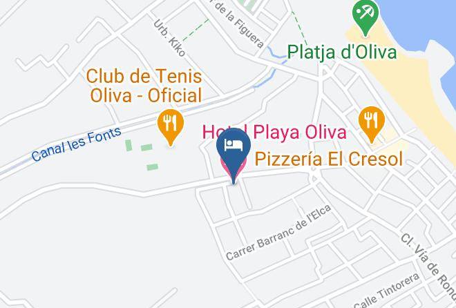 Hotel Playa Oliva Map