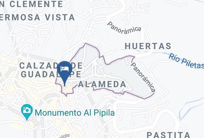 Guanajuato Alameda - Hotel Plaza Baratillo Maps