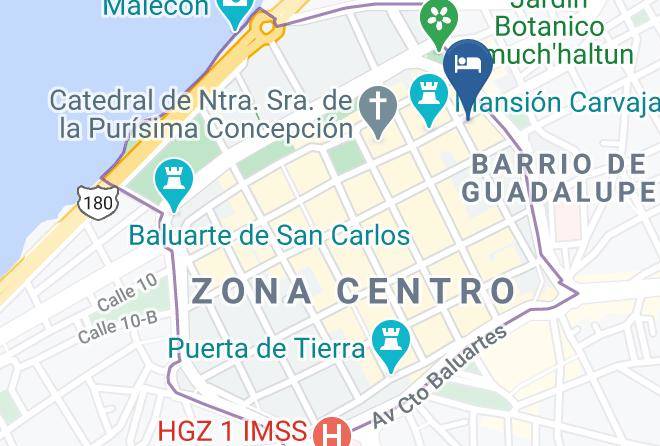 Campeche San Francisco De Campeche Centro - Hotel Plaza Colonial Maps