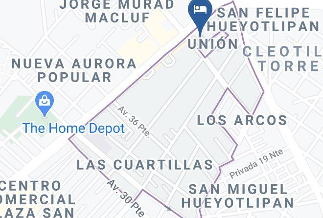 Puebla Las Cuartillas - Hotel Plaza Poblana Maps