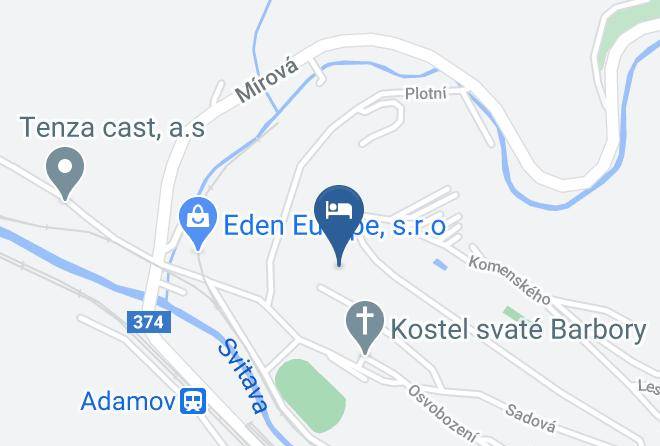 Blansko - Hotel Pod Horkou Maps