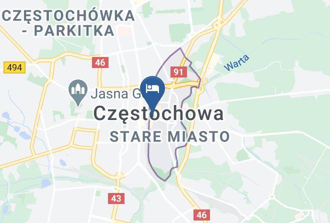 Czestochowa - Hotel Polonia Maps