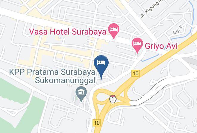 Kota Surabaya - Hotel Pondok Hijau Maps