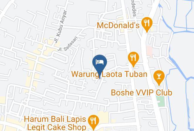 Badung Regency - Hotel Pondok Sari Kuta Maps