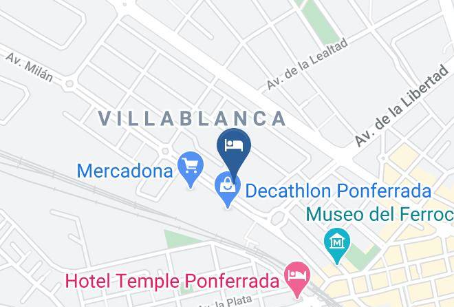Leon - Hotel Ponferrada Plaza Maps