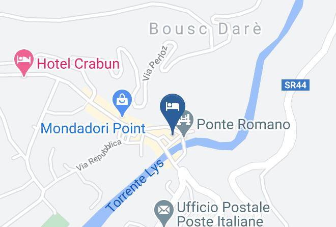Aosta - Hotel Ponte Romano Maps