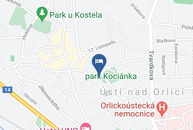Usti Nad Orlici - Hotel Poprad Maps