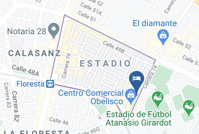 Medellin - Hotel Porton Estadio Maps