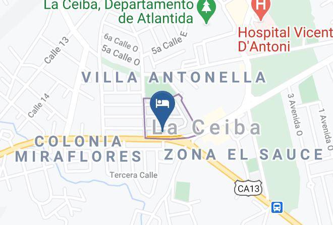 La Ceiba - Hotel Posada Del Caribe Maps