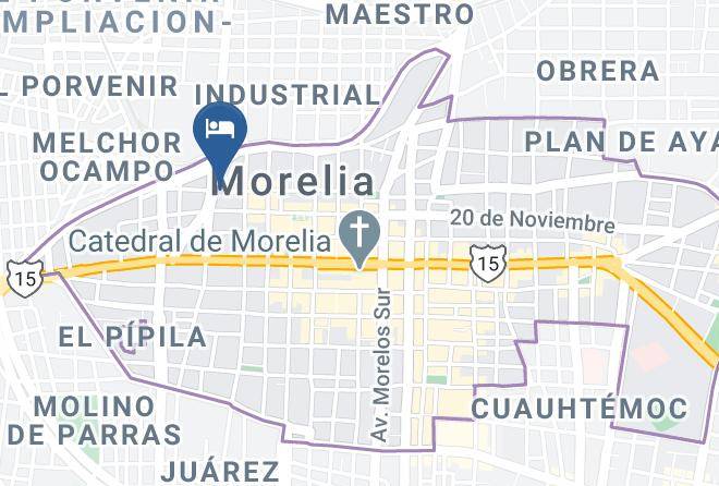 Morelia - Hotel Posada Del Cortijo Maps