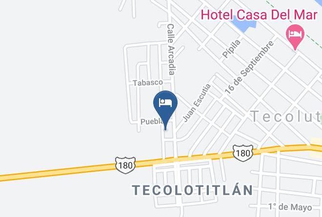 Tecolutla - Hotel Posada Del Gallego Maps
