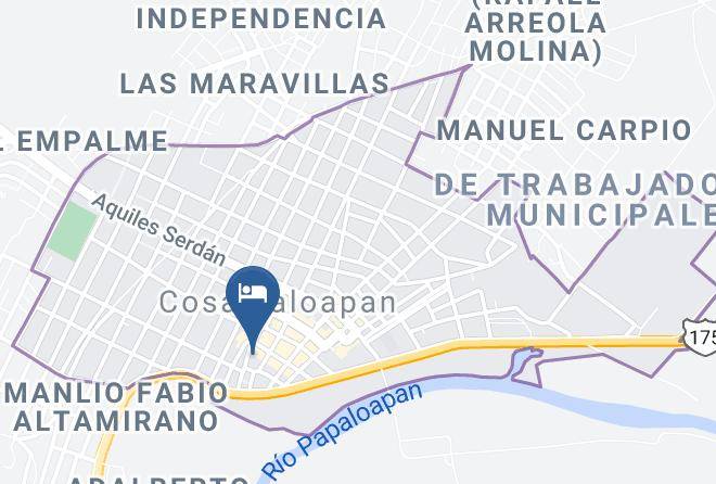 Cosamaloapan De Carpio - Hotel Posada Del Parque Maps
