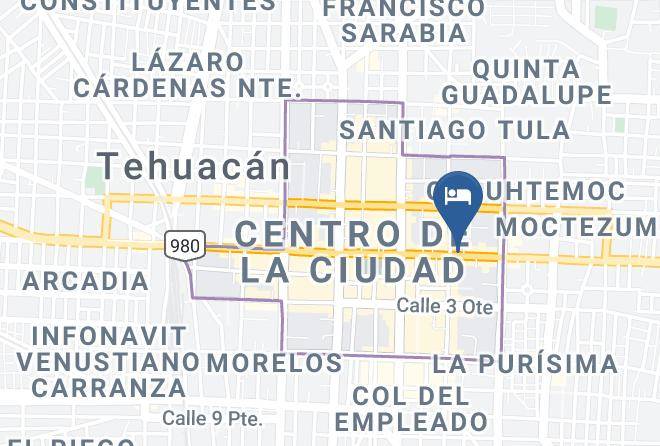 Tehuacan - Hotel Posada Del Viajero Maps