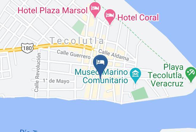 Tecolutla - Hotel Posada El Suave Maps