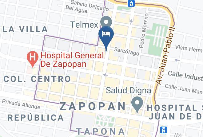 Zapopan - Hotel Posada Gloria Maps