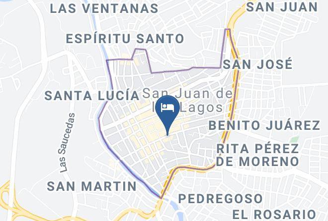 San Juan De Los Lagos - Hotel Posada La Plata Maps