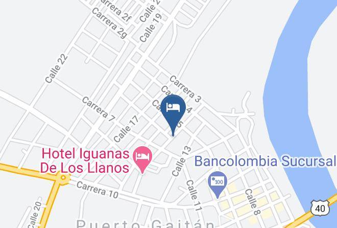 Puerto Gaitan - Hotel Posada Llanera Maps