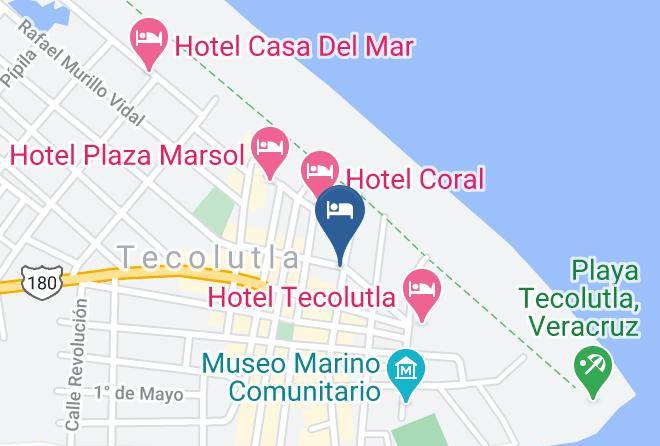 Tecolutla - Hotel Posada Marely Maps