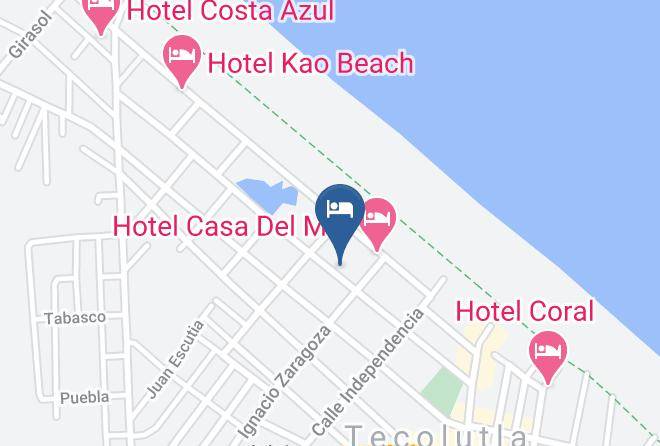 Tecolutla - Hotel Posada Margarita Maps