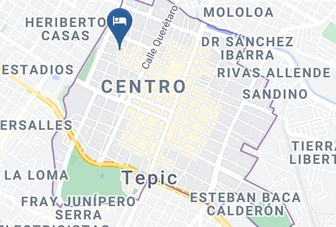 Tepic - Hotel Posada Pasadena Maps