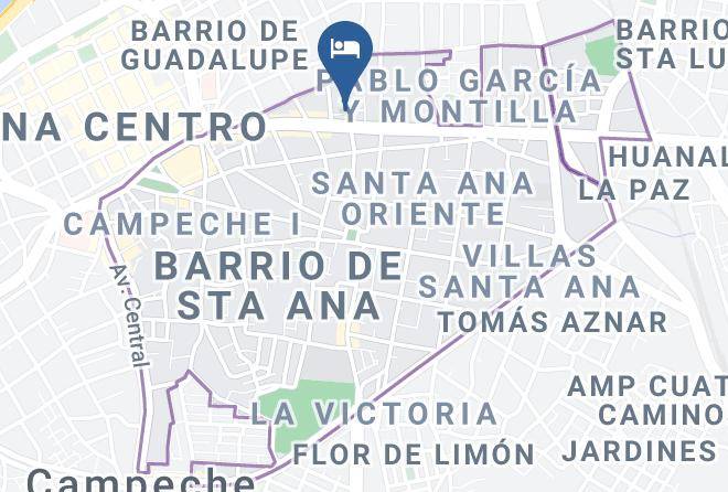 Campeche Barrio Santa Ana - Hotel Posada San Carlos Maps