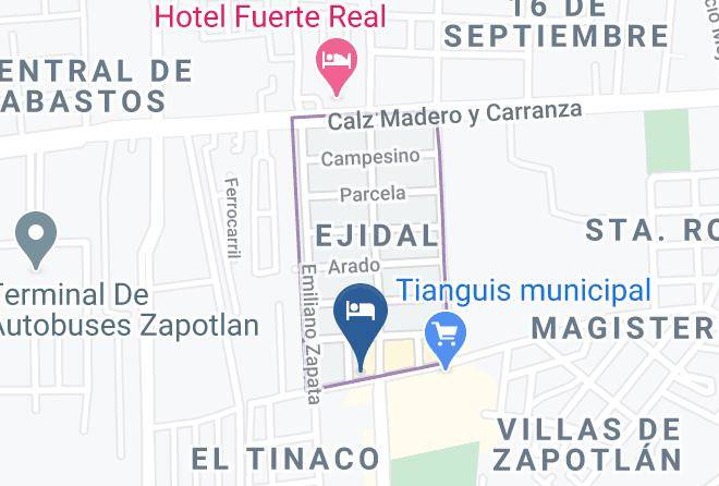 Zapotlan El Grande - Hotel Posada San German Maps